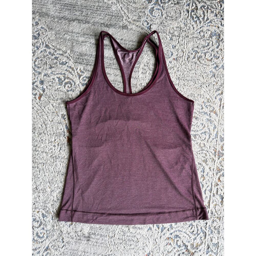 Lululemon Run the Day Tank Top Heathered Dark Adobe Size Small 2